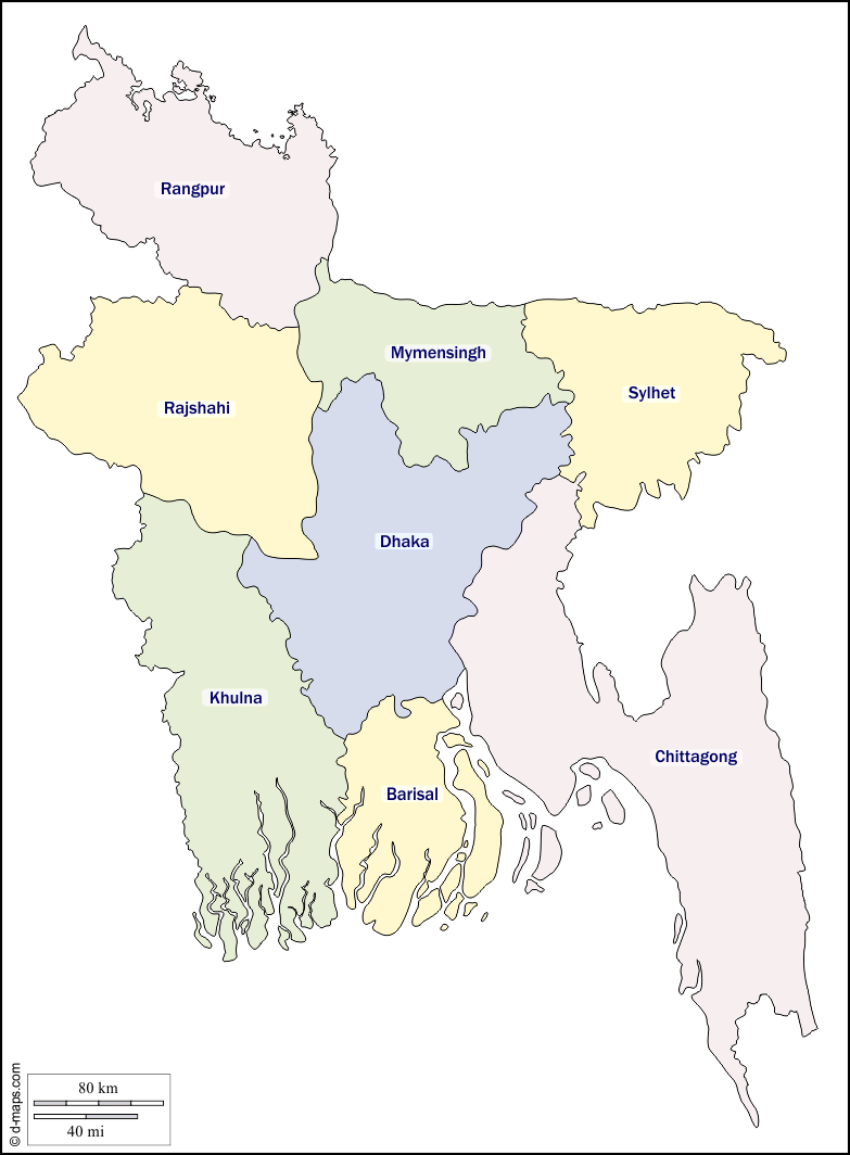 バングラデシュの使える地図３選 フリー素材地図を紹介